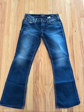 Silver Aiko Mid Boot Jeans Dark Blue Jeans W32/L33